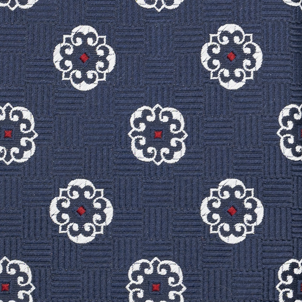 1999 Collection Heavy Silk Tie, Blue and Red