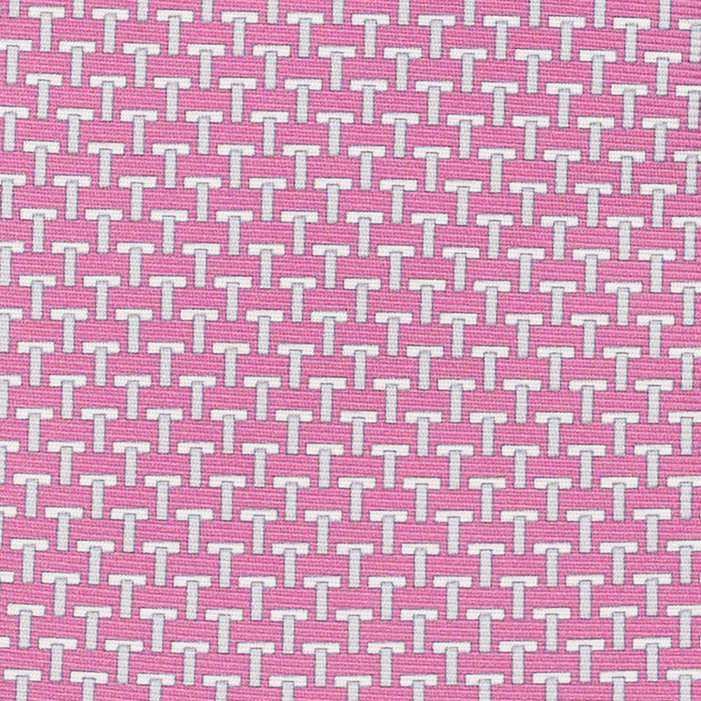 3-fold silk ties T Iconica Pink Grey