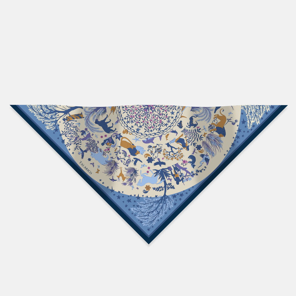 Foulard Triangolo In Seta Twill Armonie Selvagge