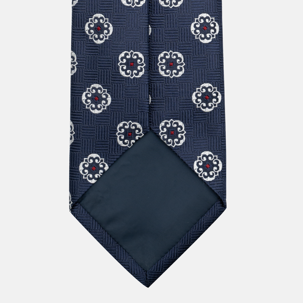 1999 Collection Heavy Silk Tie, Blue and Red