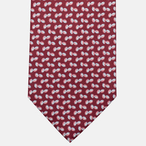 3-Fold Silk Tie, Micro Pattern, Bordeaux - JA056336-9