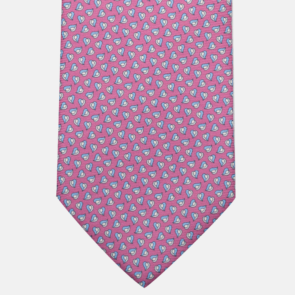 3-Fold Silk Tie, Micro Pattern, Pink - JA056125-9