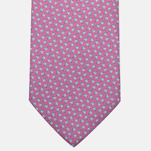 3-Fold Silk Tie, Micro Pattern, Pink - JA056125-9