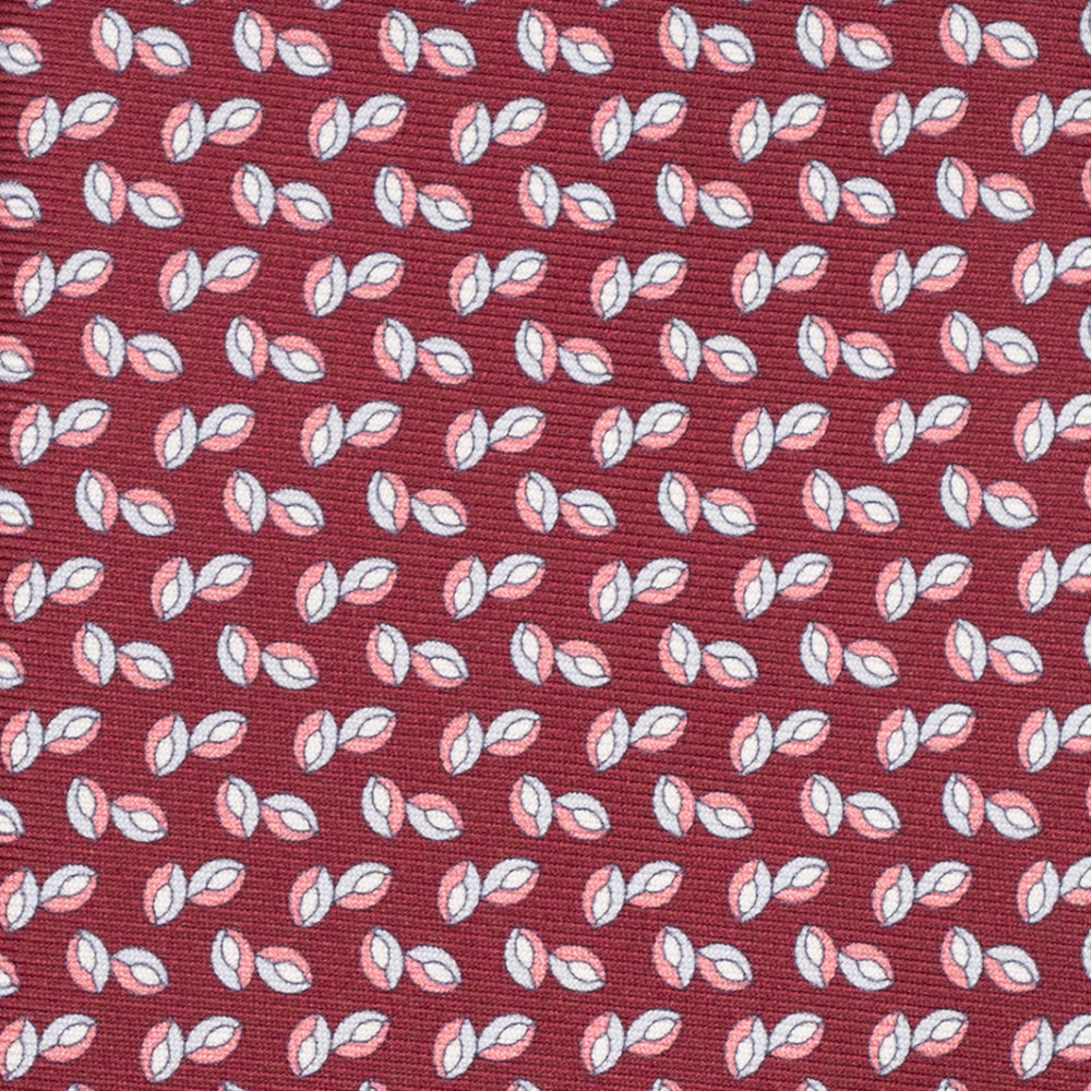 3-Fold Silk Tie, Micro Pattern, Bordeaux - JA056336-9
