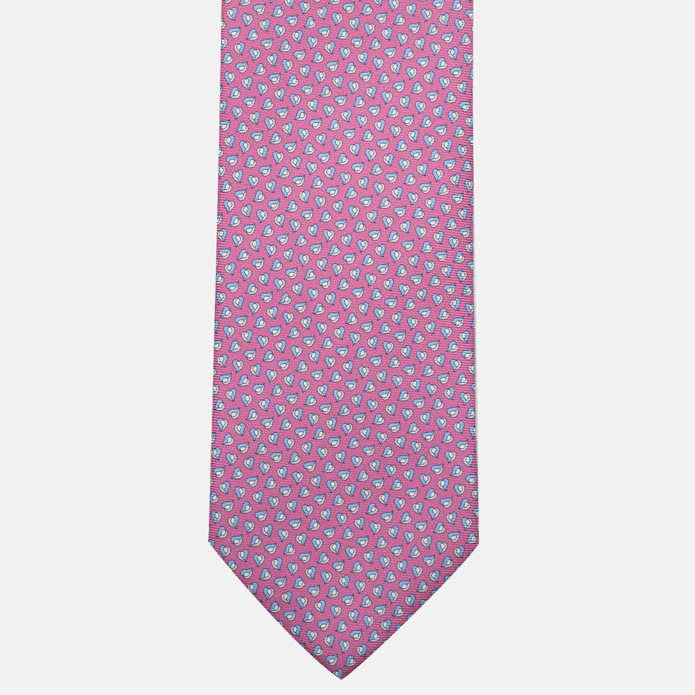 3-Fold Silk Tie, Micro Pattern, Pink - JA056125-9