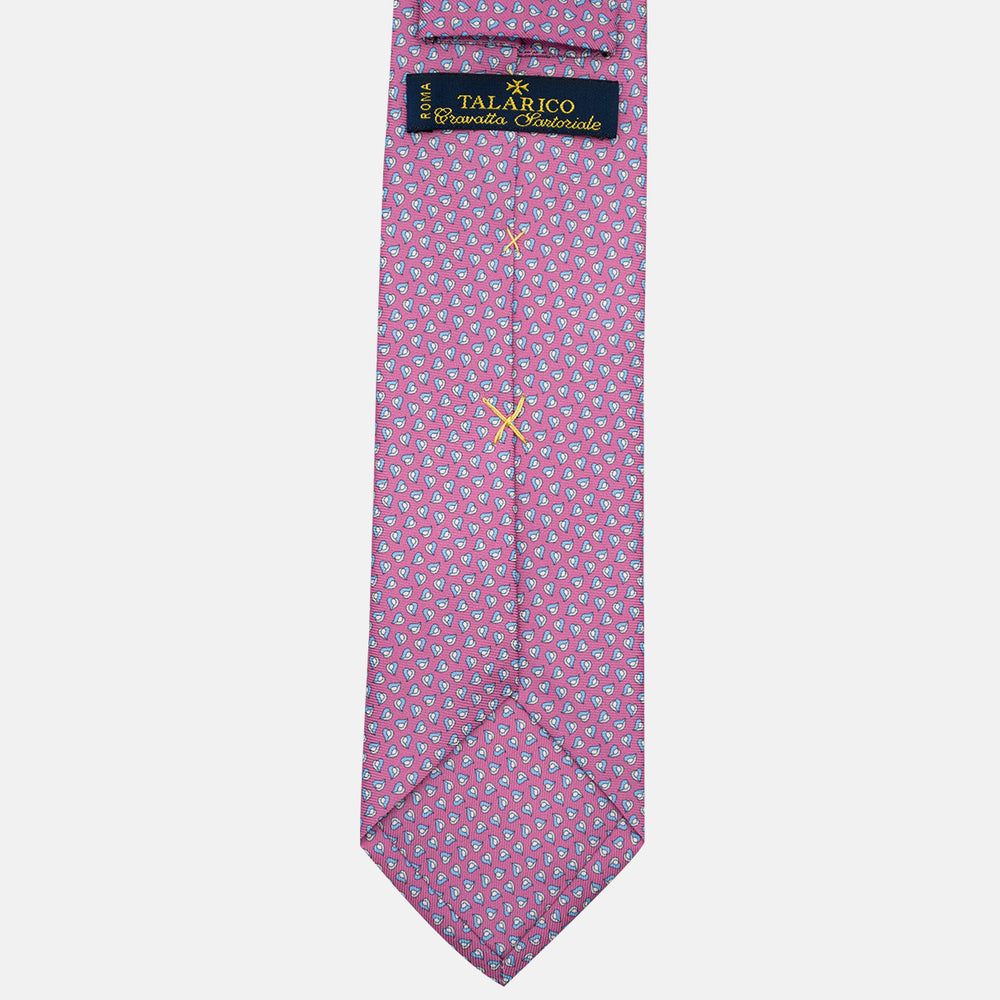 3-Fold Silk Tie, Micro Pattern, Pink - JA056125-9