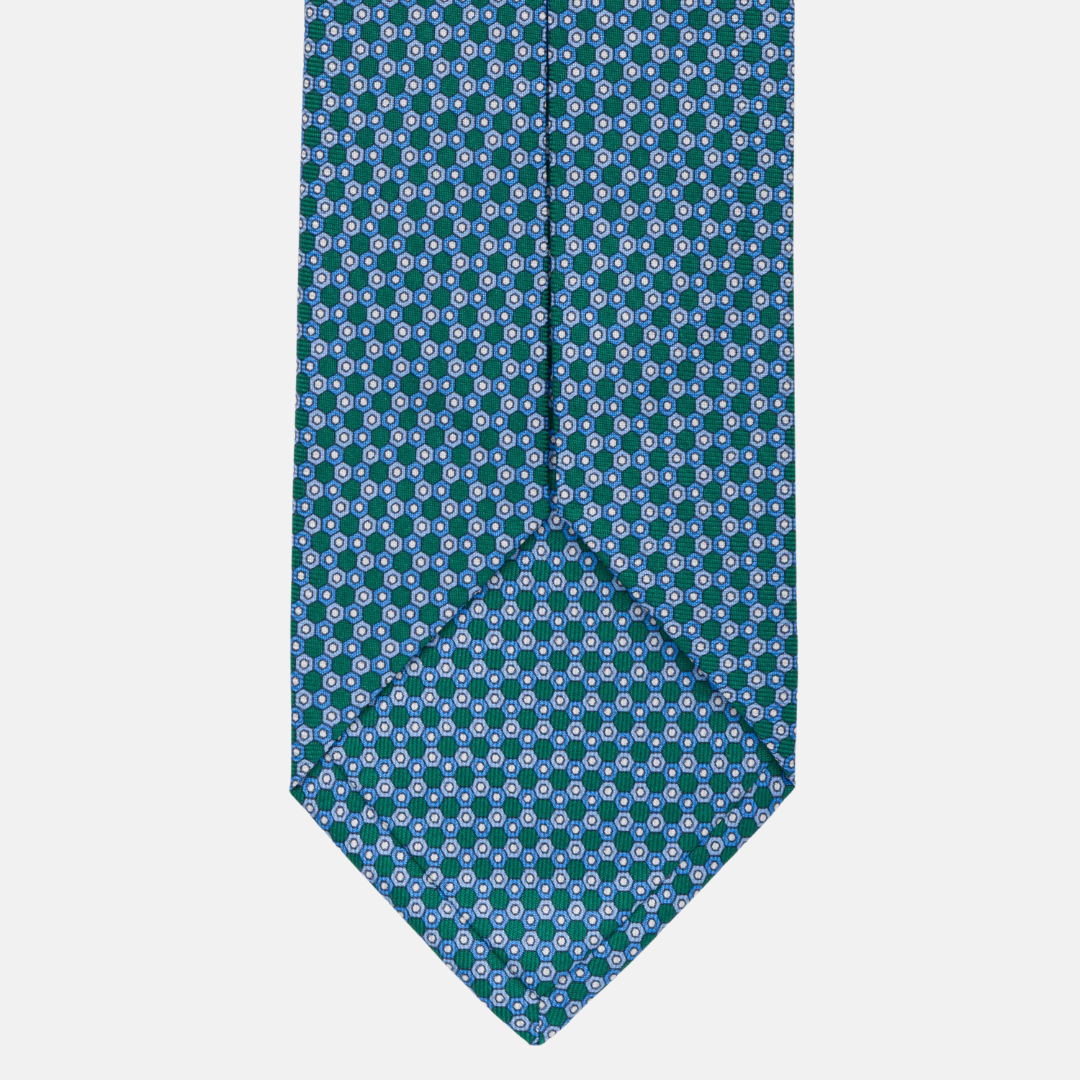 7-fold silk tie Fantasy Green