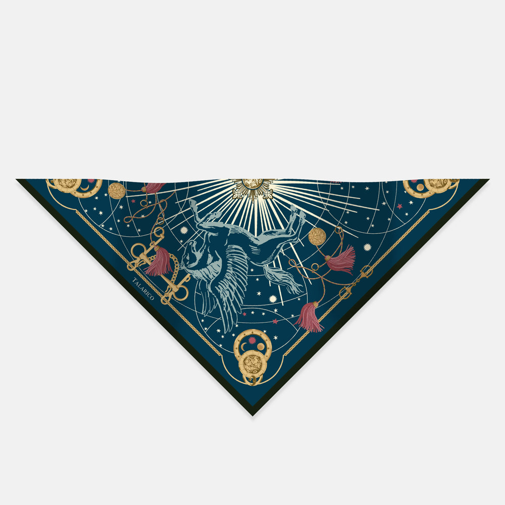 Foulard Triangolo In Seta Twill Luce d'Olimpo