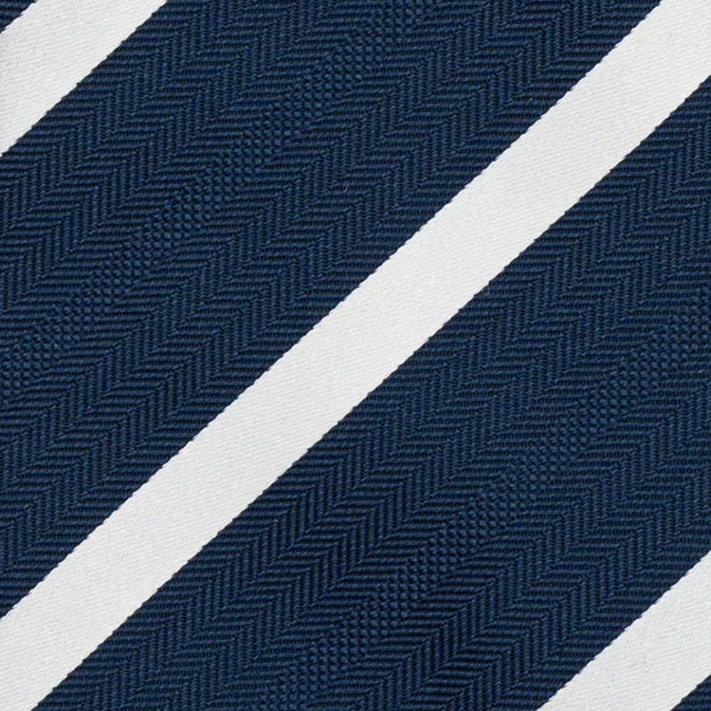 Cravatta in Seta Pesante Regimental, Blu Bianco - JA26062026-1