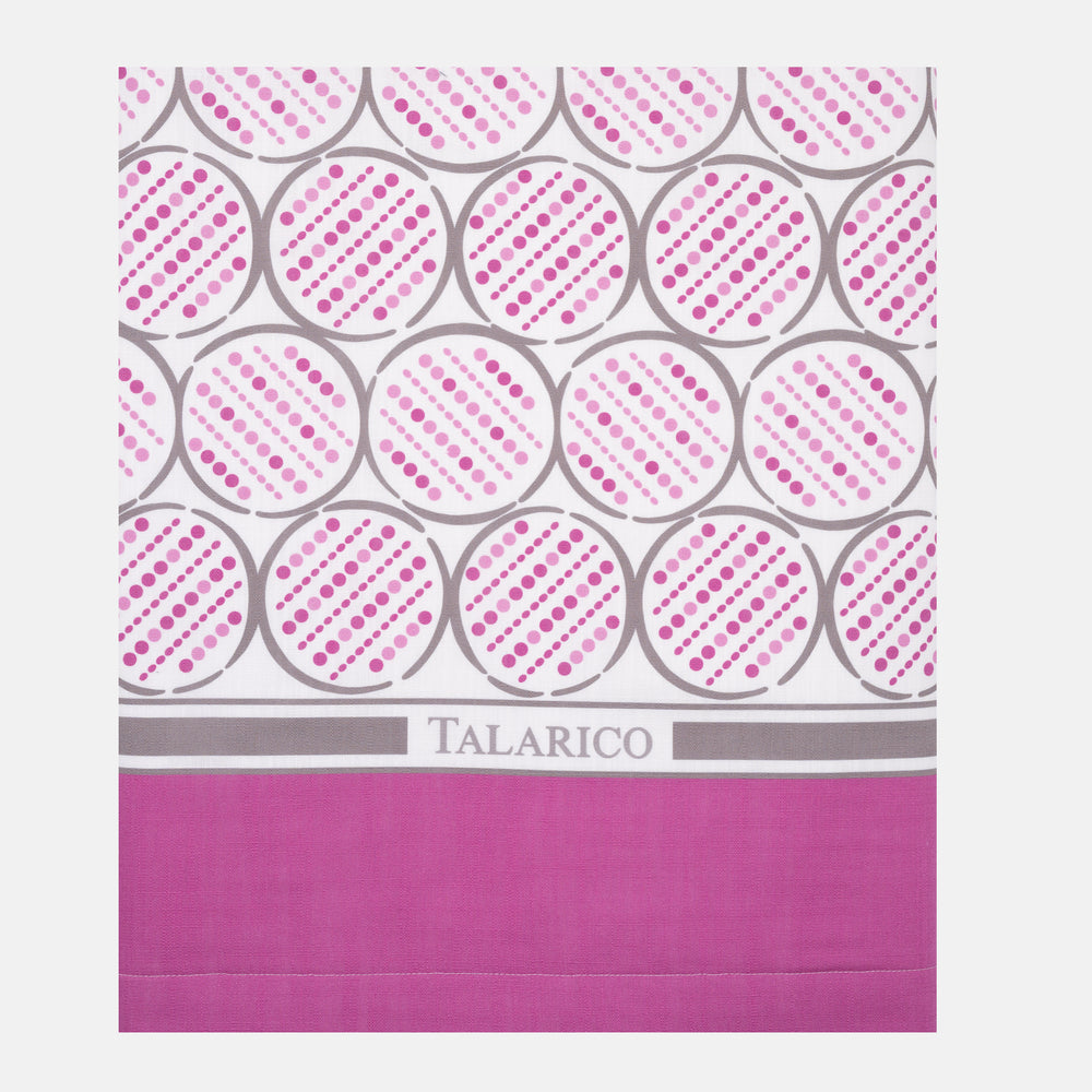 Linen and Terry Beach Towel | Alassio Pattern | Magenta