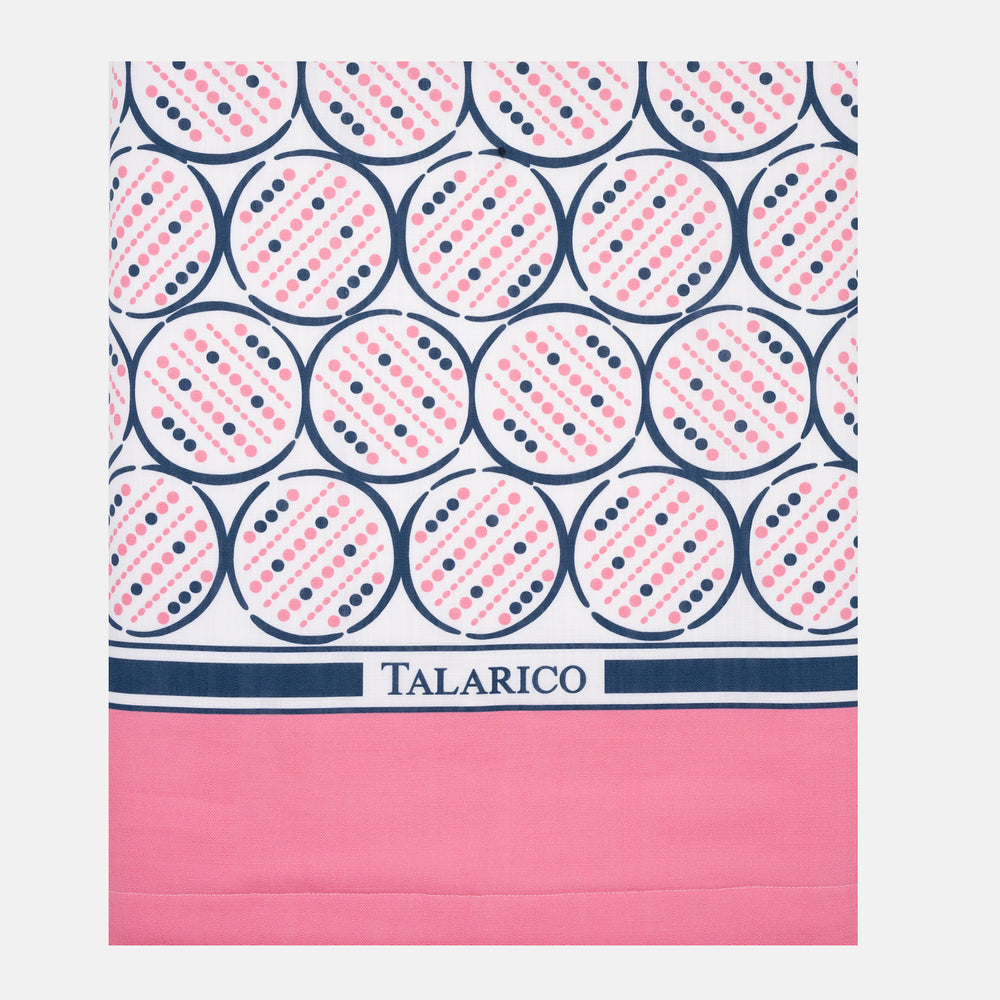 Linen and Terry Beach Towel | Alassio Pattern | Pink