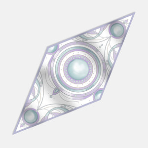 Rhombus scarf in Akoya twill silk