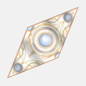 Rhombus scarf in Akoya twill silk