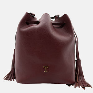 Borsa a Spalla Alessandra in Pelle di Vitello | Icona di Stile Quotidiano | Bordeaux