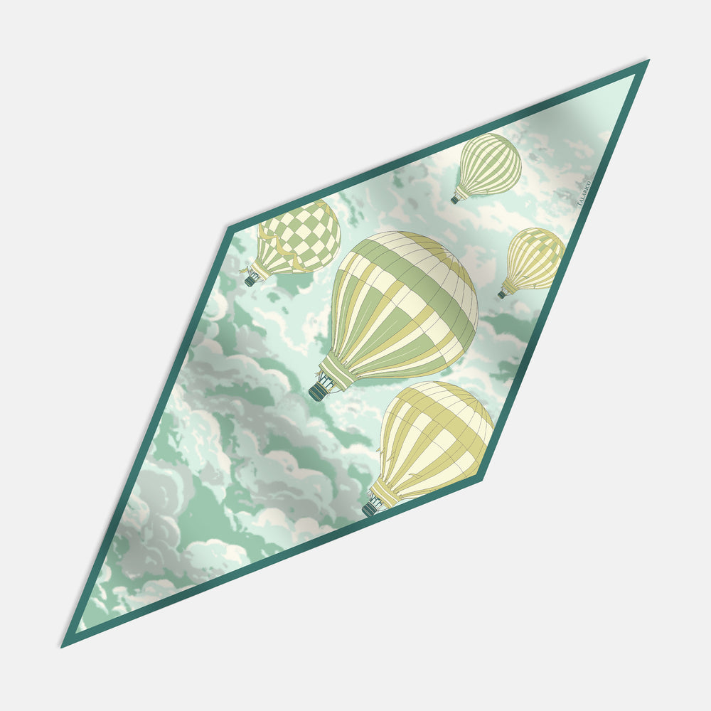 Corners of the Sky Twill Silk Diamond Scarf