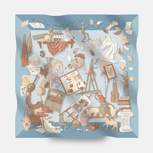 Foulard In Seta Twill 90 Appunti D'Arte