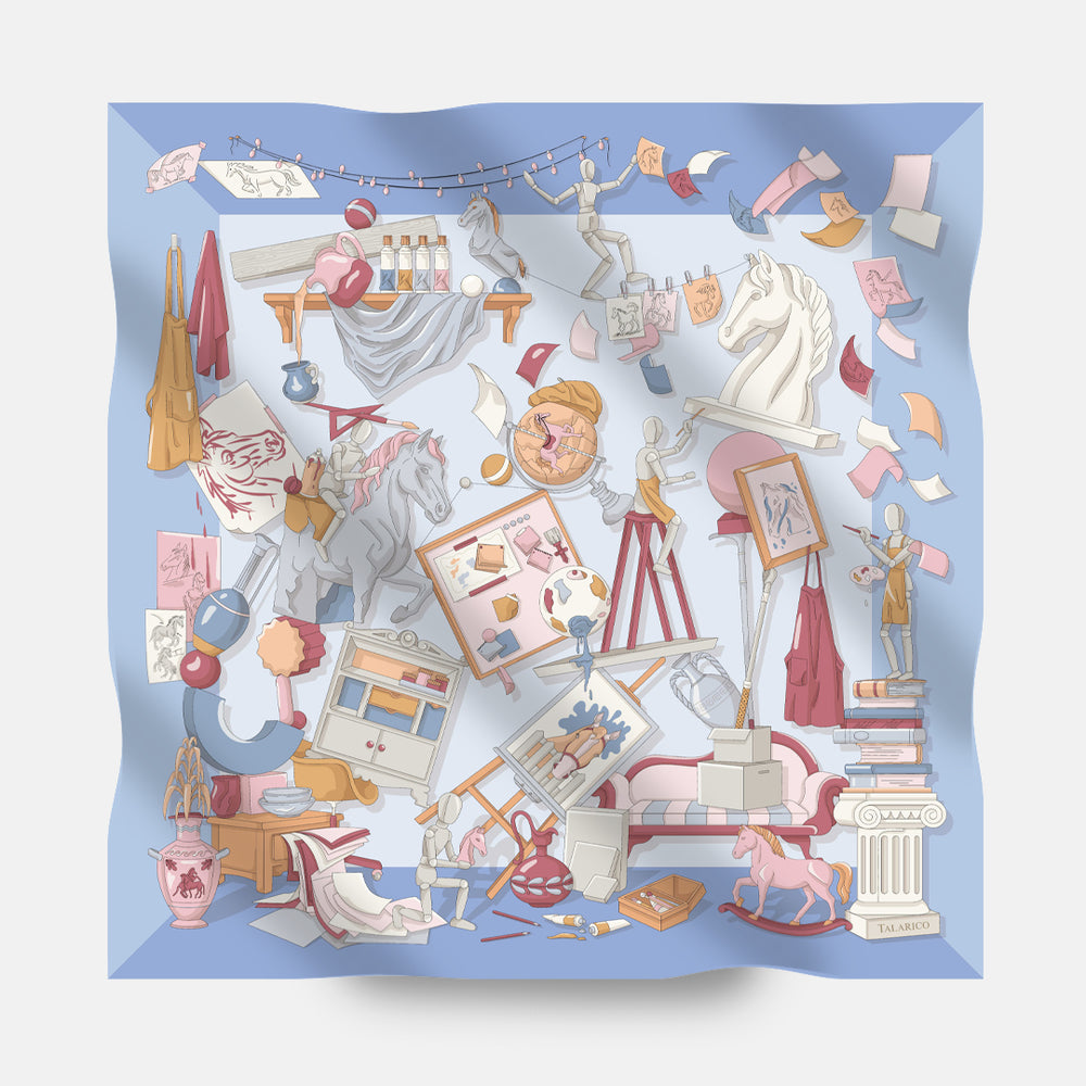 Foulard In Seta Twill 90 Appunti D'Arte