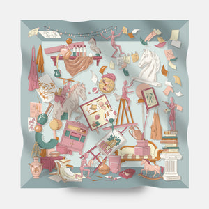 Foulard In Seta Twill 90 Appunti D'Arte