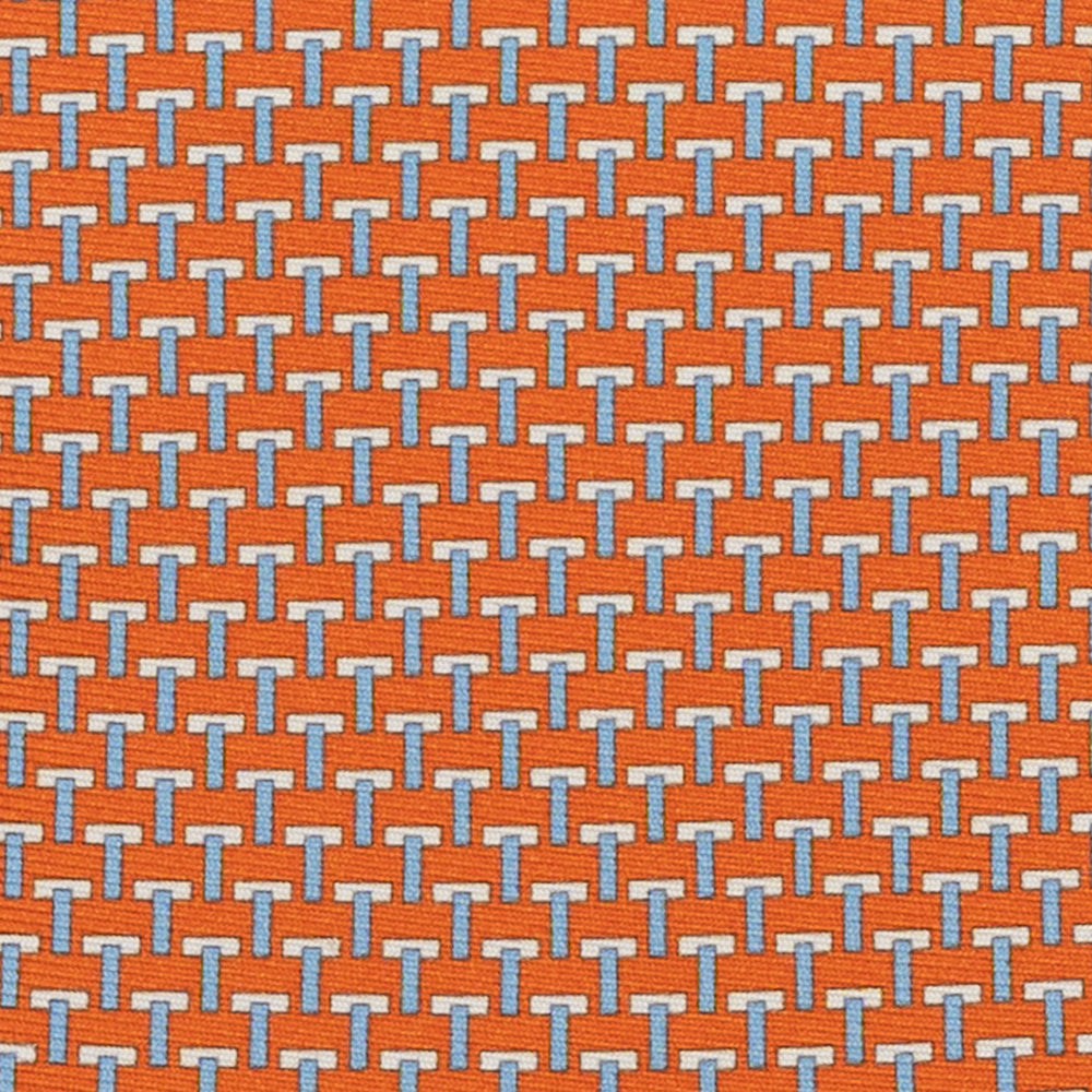 Ties 3-fold silk Iconic Orange Light Blue