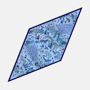 Wild Harmony Twill Silk Diamond Scarf