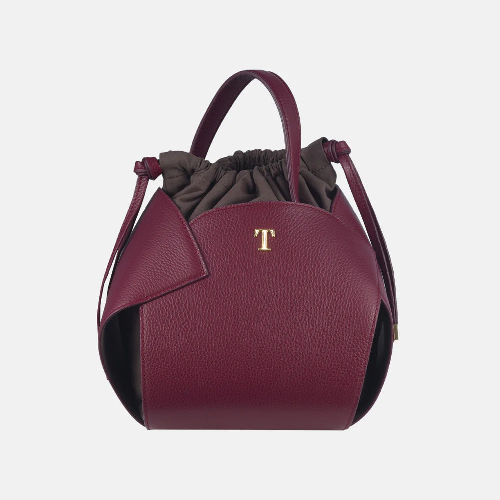 Borsa PomPon Talarico in pelle martellata