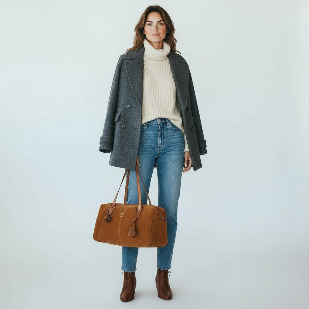 Talarico Trunk Bag in Suede Leather