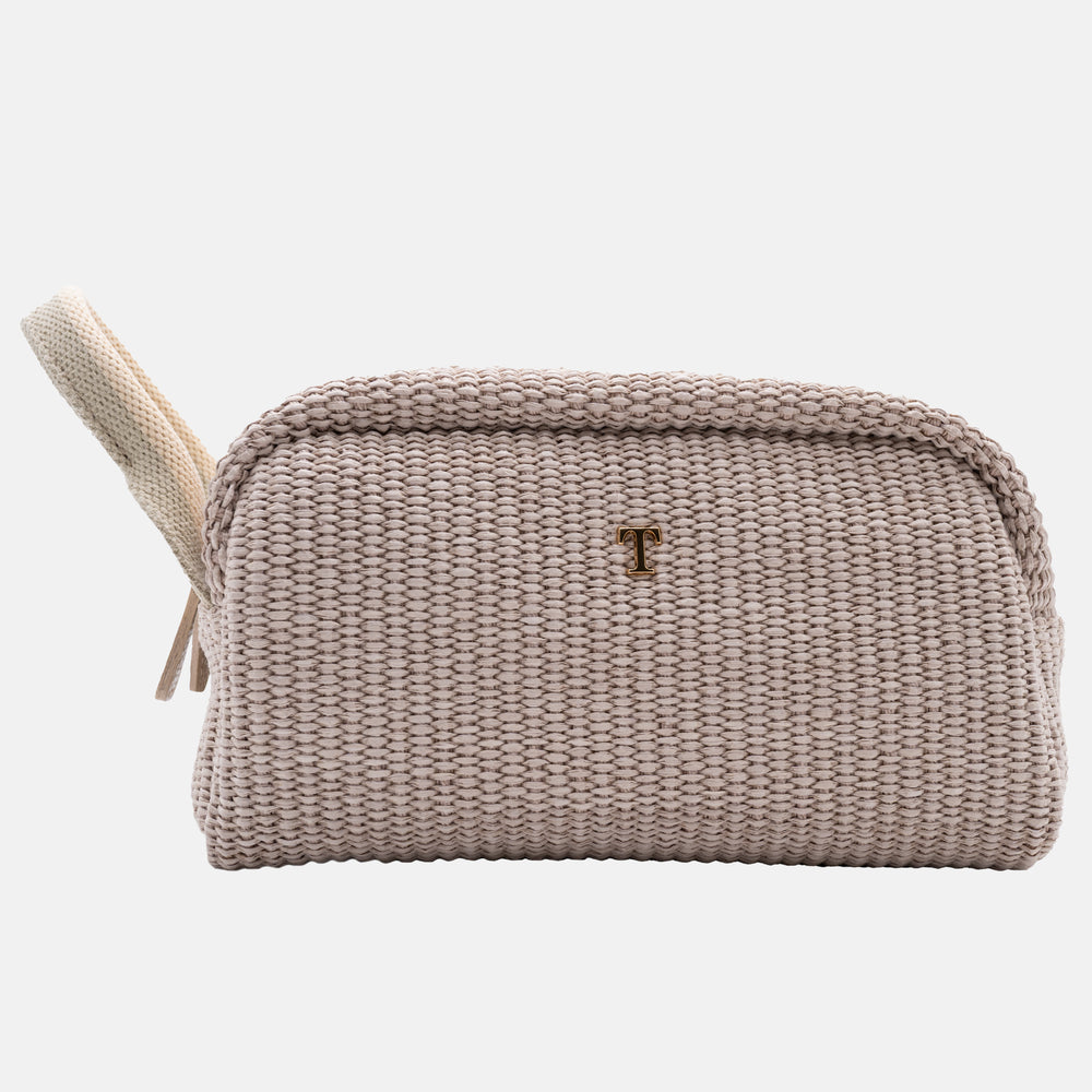 Beauty Case "Pantelleria" in Rafia Intrecciata