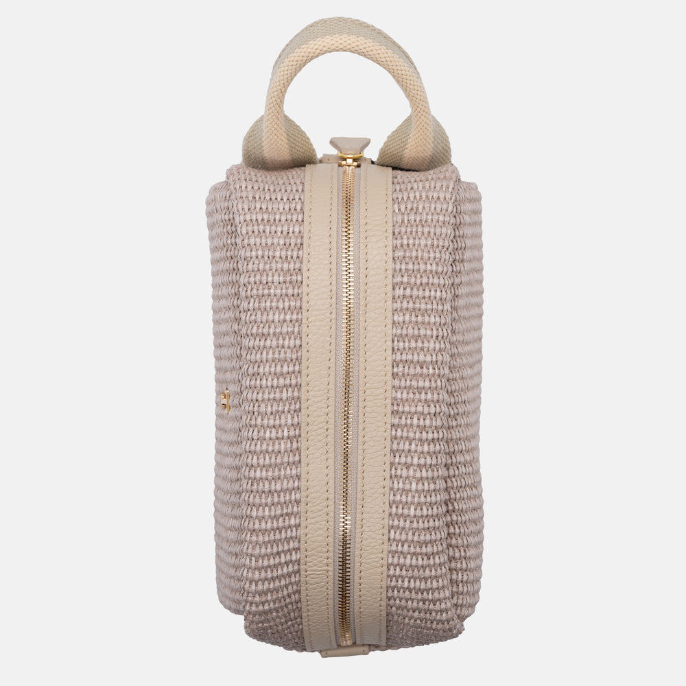 Beauty Case "Pantelleria" in Rafia Intrecciata