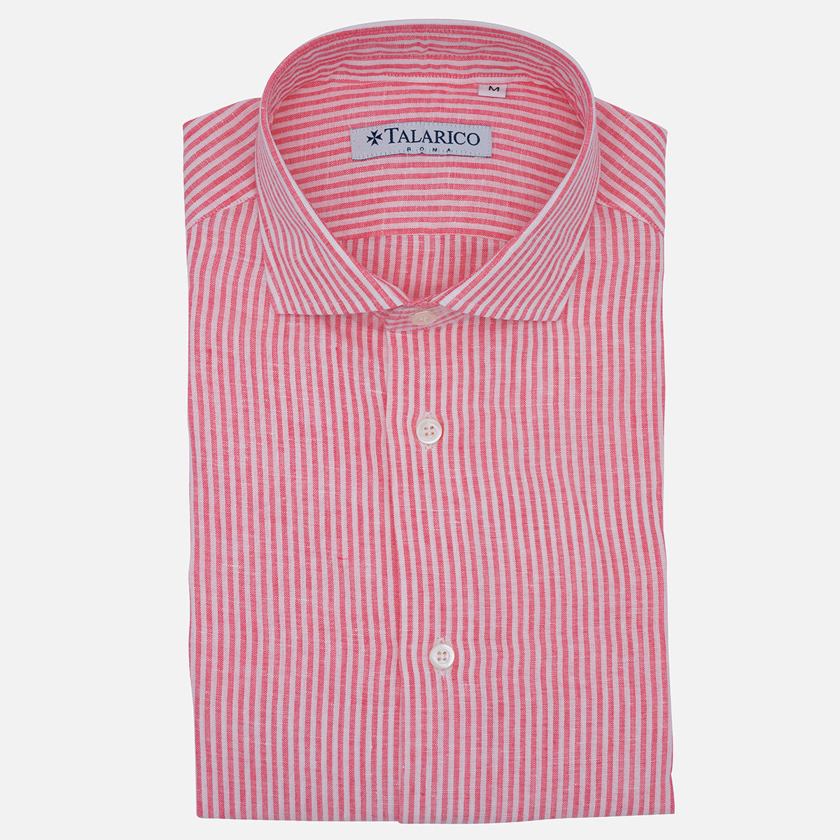 Linen Shirt with French Collar in Gray