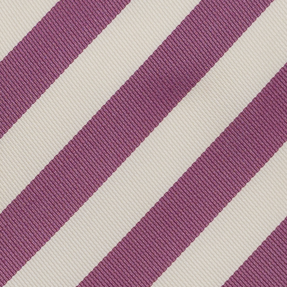 Cravatta in Seta Regimental Bianco Rosa TAL 1202-4