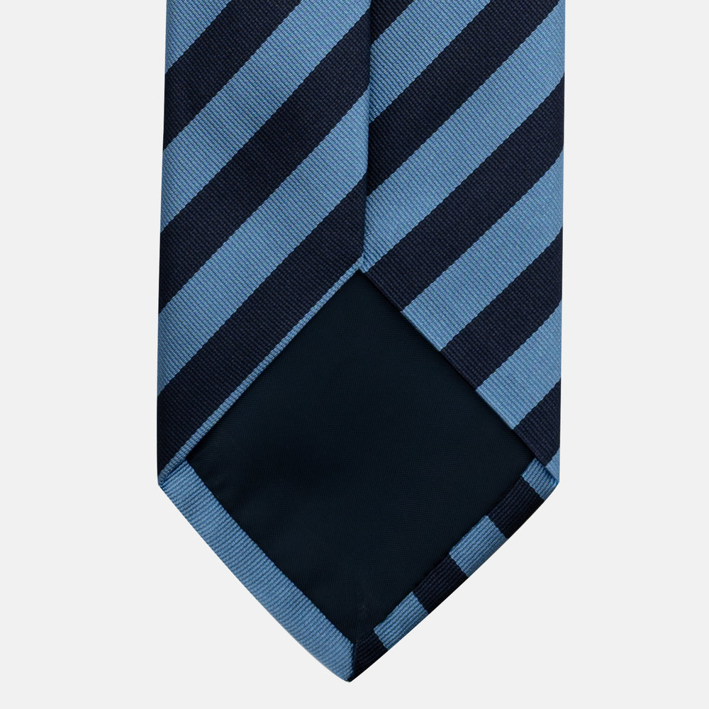 Cravatta in Seta Regimental Blu Azzurro TAL 1202-2
