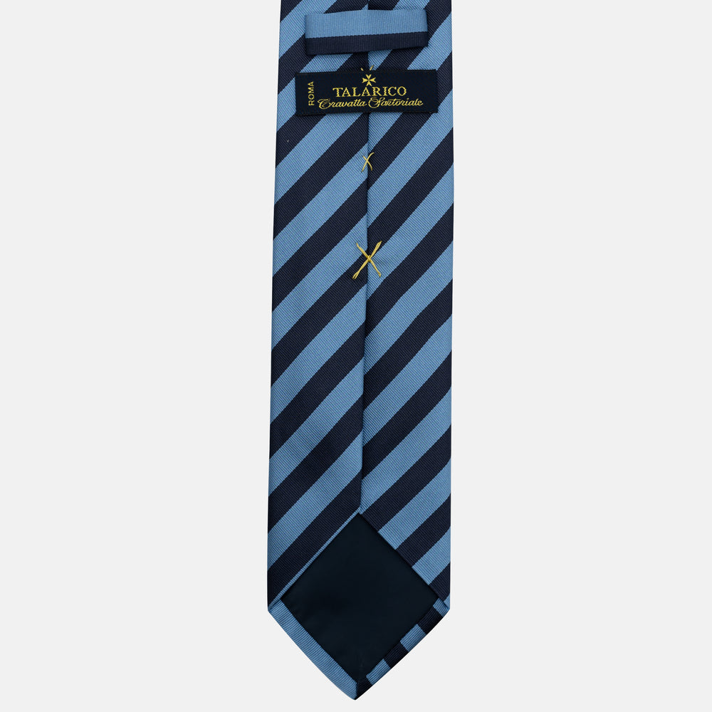 Cravatta in Seta Regimental Blu Azzurro TAL 1202-2