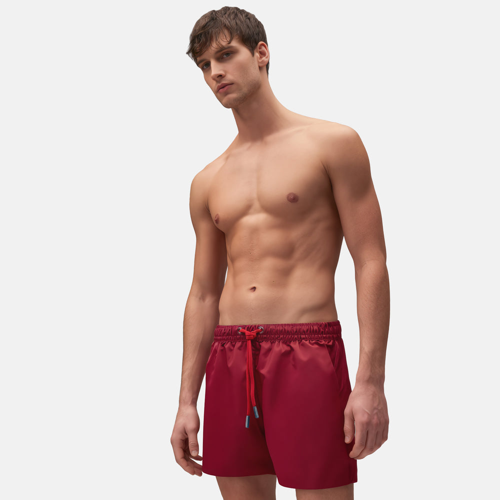 Versilia - Men's Stylish Swim Trunks | Solid Burgundy
