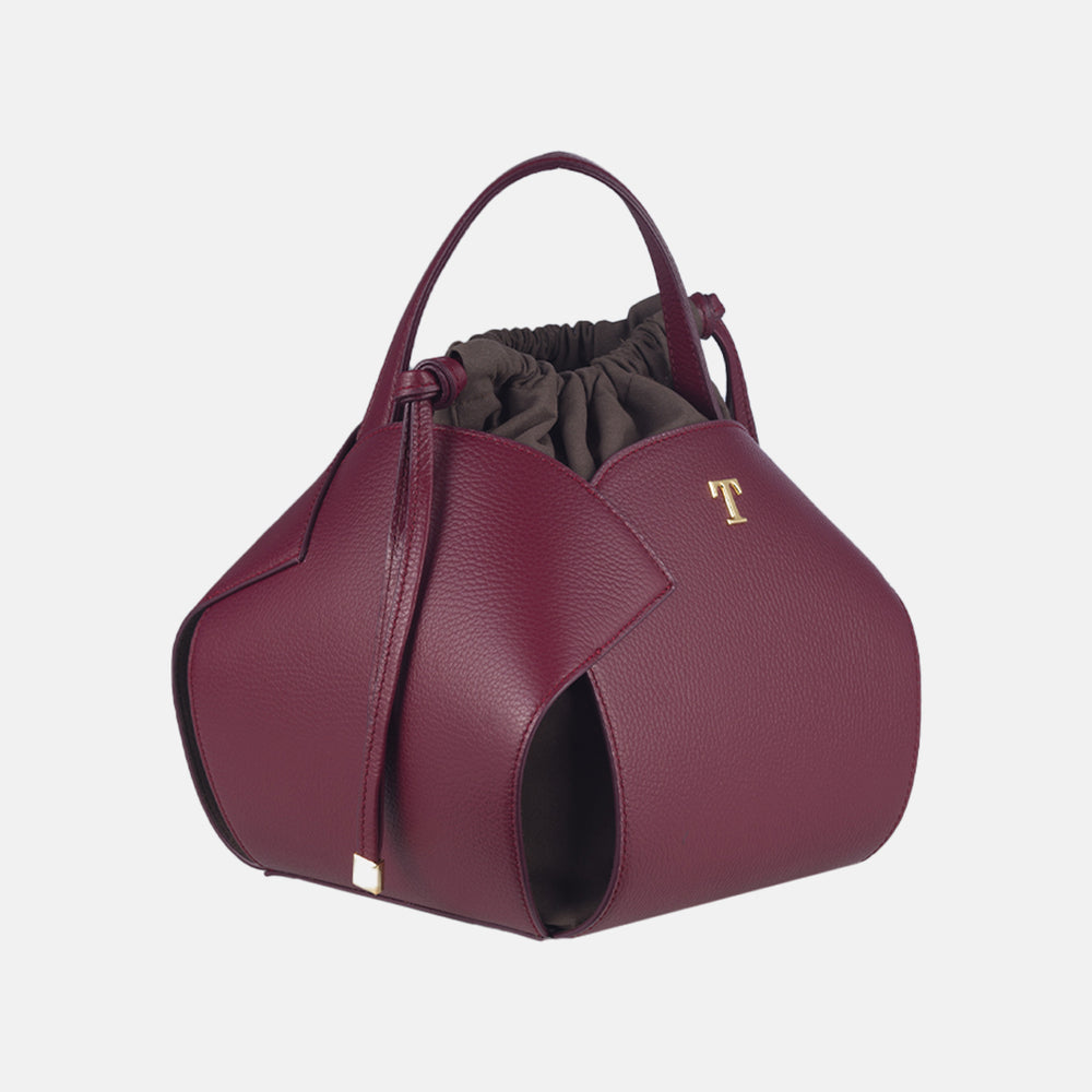 Borsa PomPon Talarico in pelle martellata