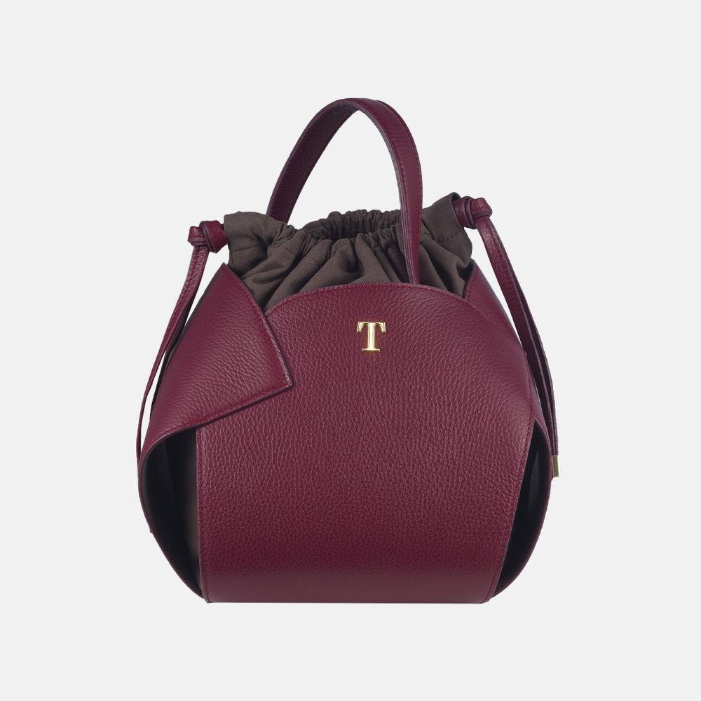 Borsa PomPon Talarico in pelle martellata