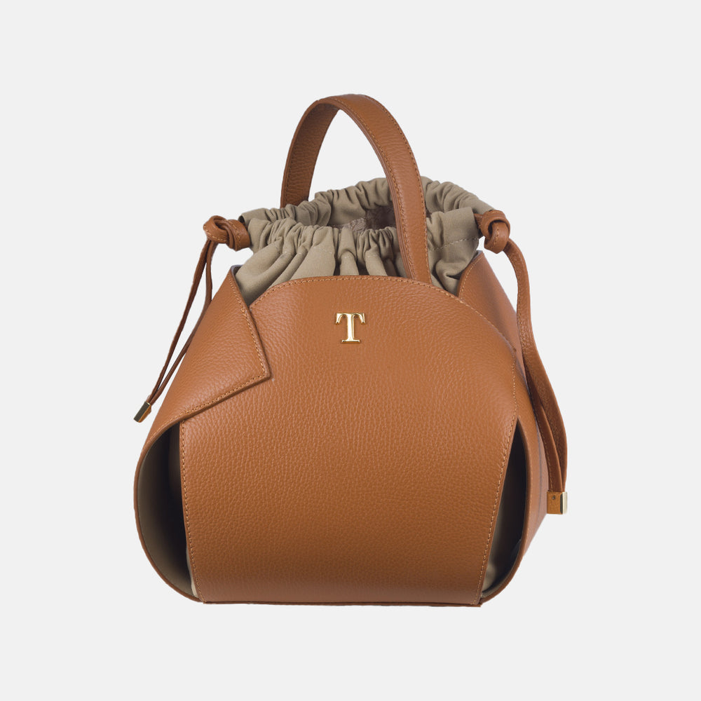 Borsa PomPon Talarico in pelle martellata