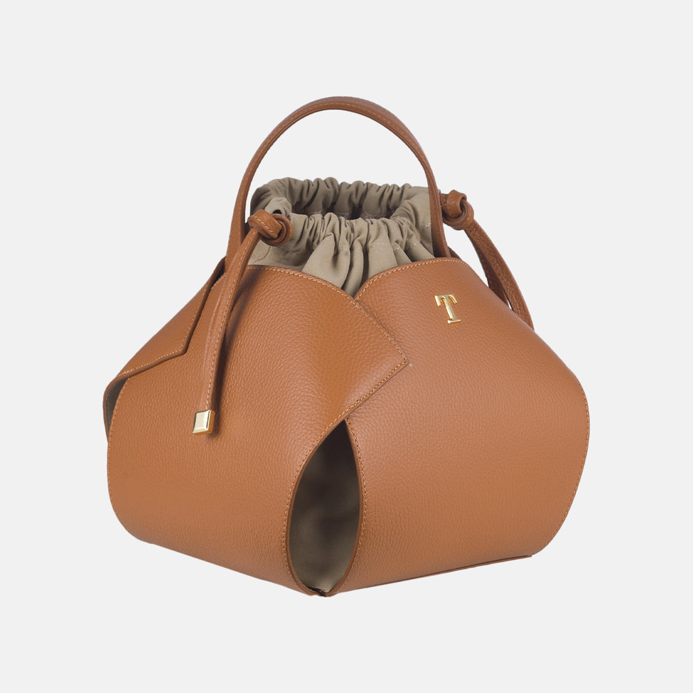Borsa PomPon Talarico in pelle martellata