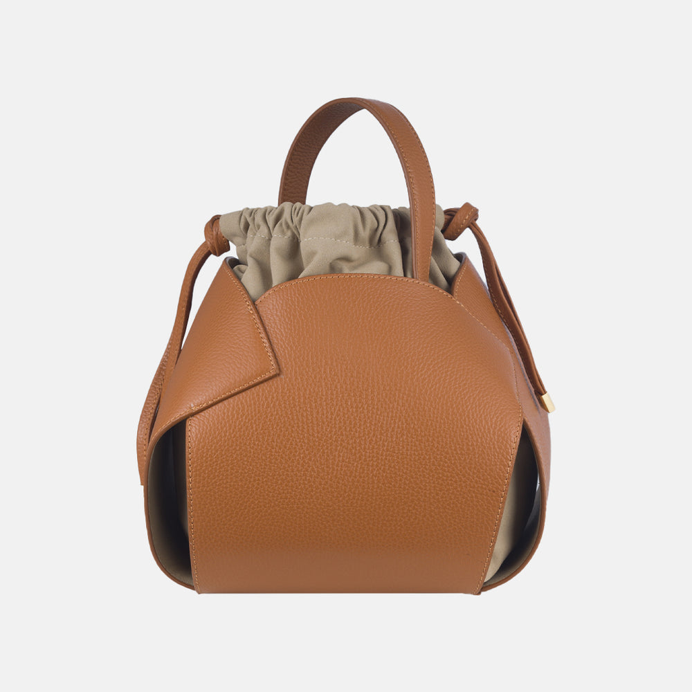 Borsa PomPon Talarico in pelle martellata