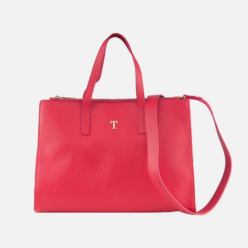 Borsa Shopper Talarico in pelle martellata
