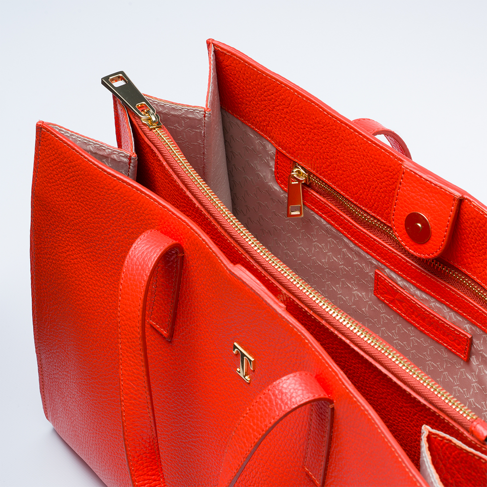 Borsa Shopper Talarico in pelle martellata