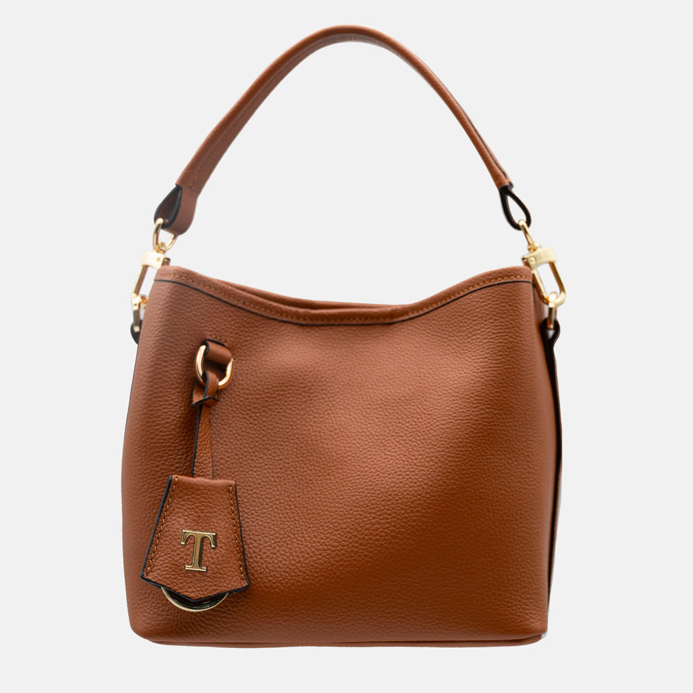 Borsa T-Rush in pelle martellata