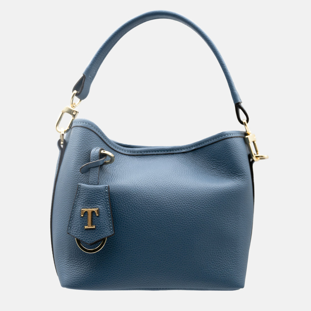 Borsa T-Rush in pelle martellata