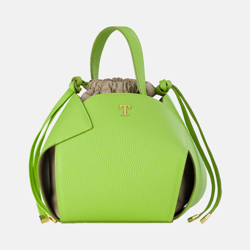 Borsa PomPon Talarico in pelle martellata