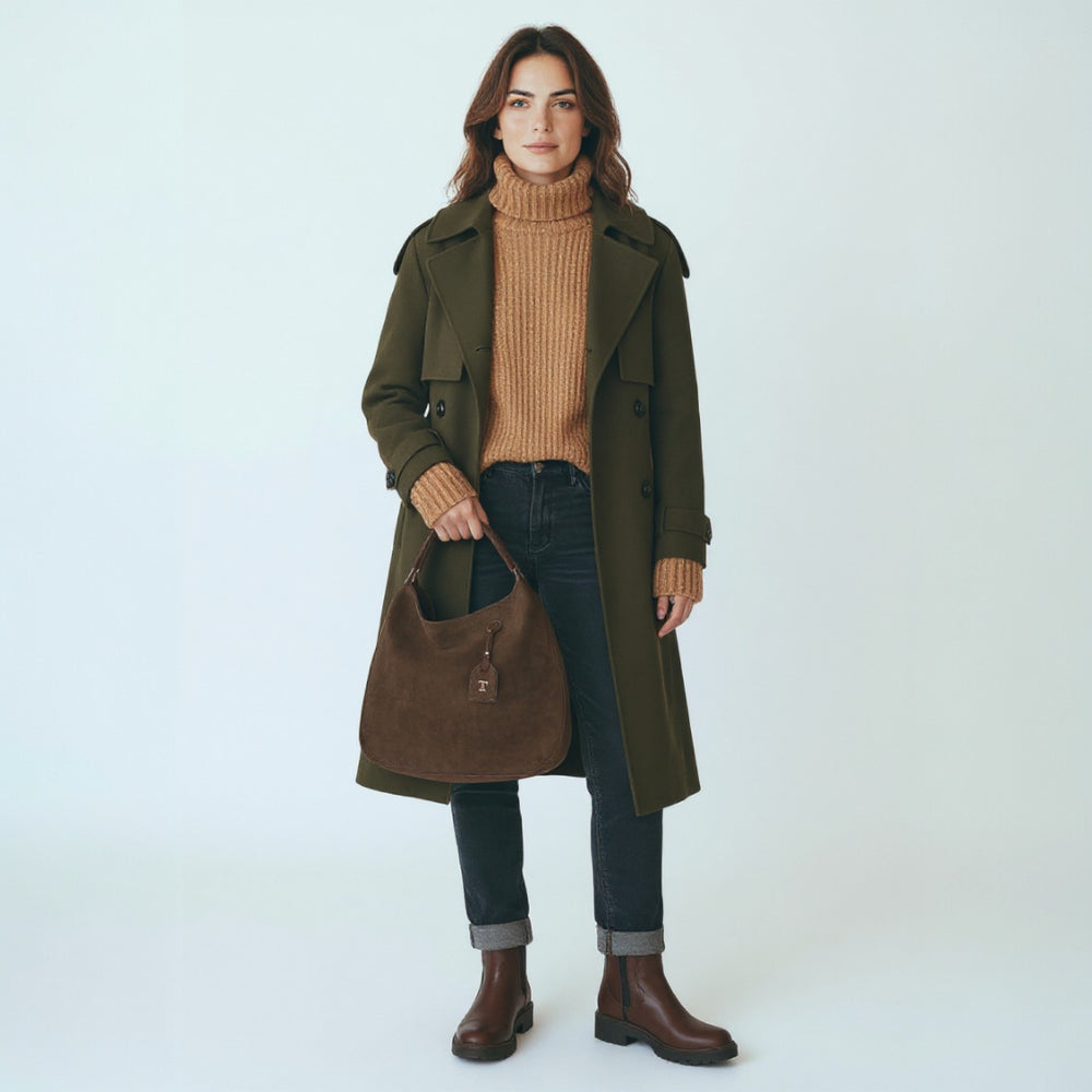 Charme Talarico Bag in Brown Suede