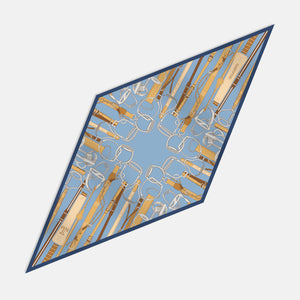Autumn Bridles Twill Silk Diamond Scarf