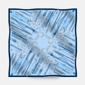 Foulard In Seta Twill 90 Briglie D'Autunno