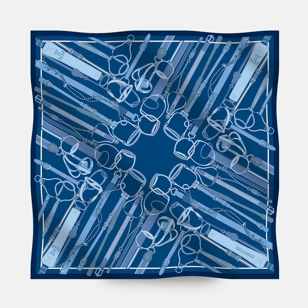 Foulard In Seta Twill 90 Briglie D'Autunno
