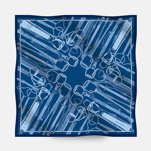 Foulard In Seta Twill 90 Briglie D'Autunno