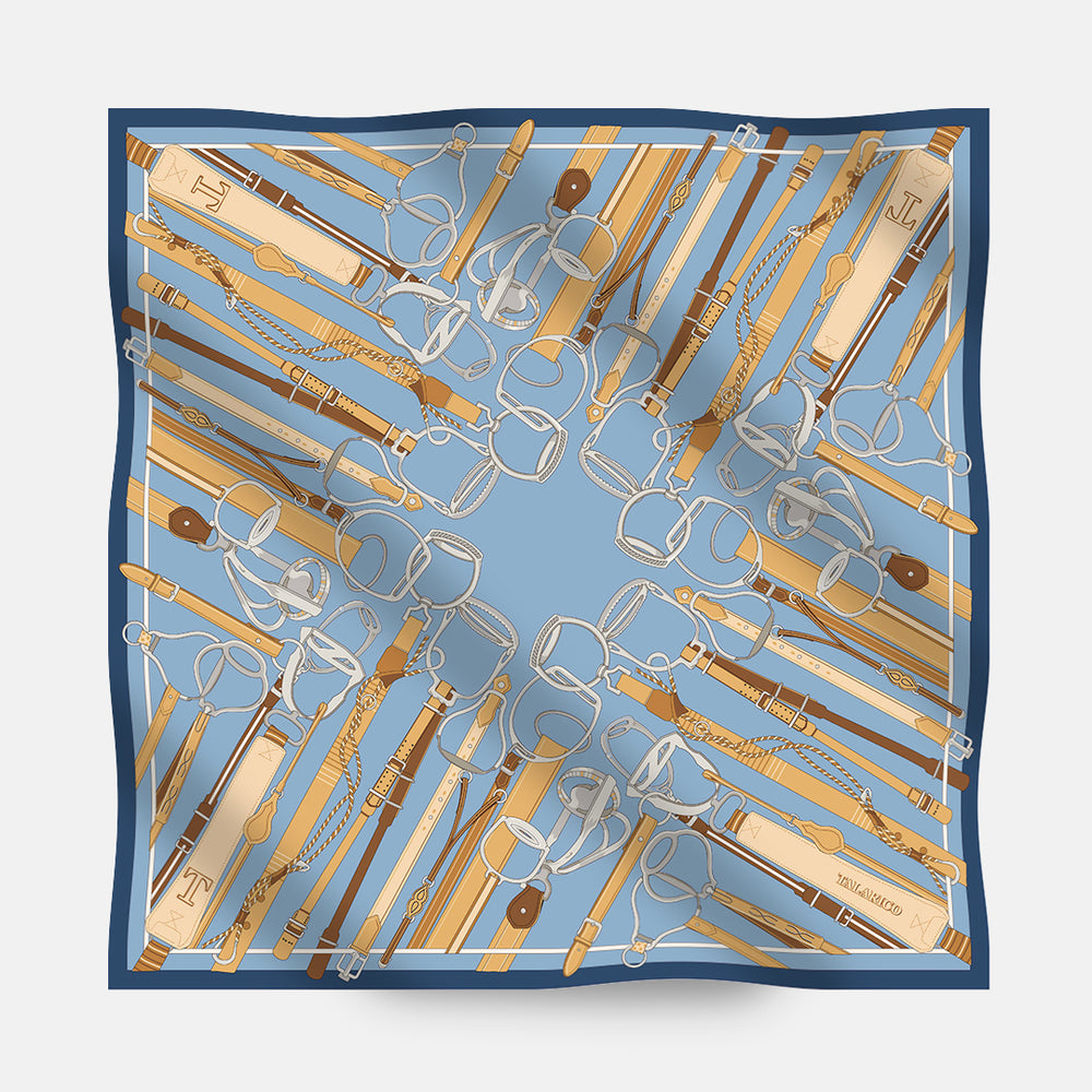 Foulard In Seta Twill 90 Briglie D'Autunno