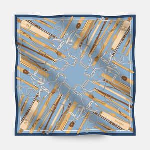 Foulard In Seta Twill 90 Briglie D'Autunno